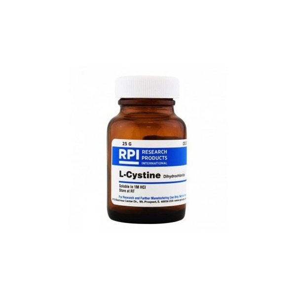 Rpi L-Cystine, Dihydrochloride, 25 G C81070-25.0 - main